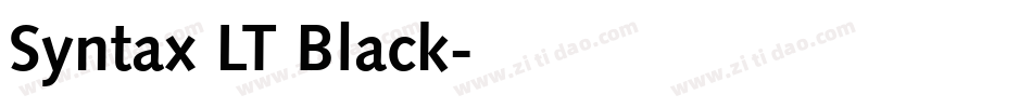 Syntax LT Black字体转换